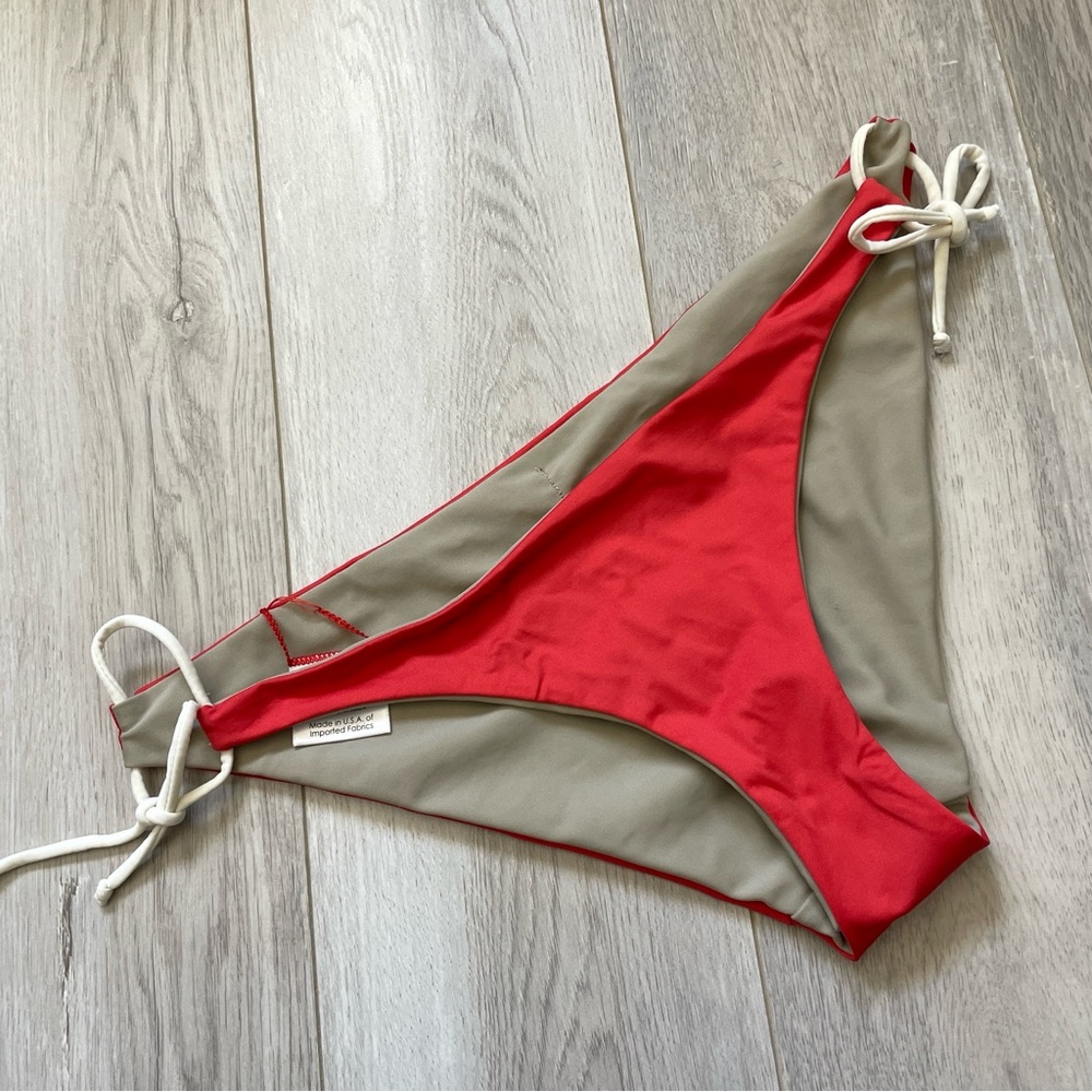 Basta Surf Bottoms reversible bikini swim side tie womens Red (small) vacation